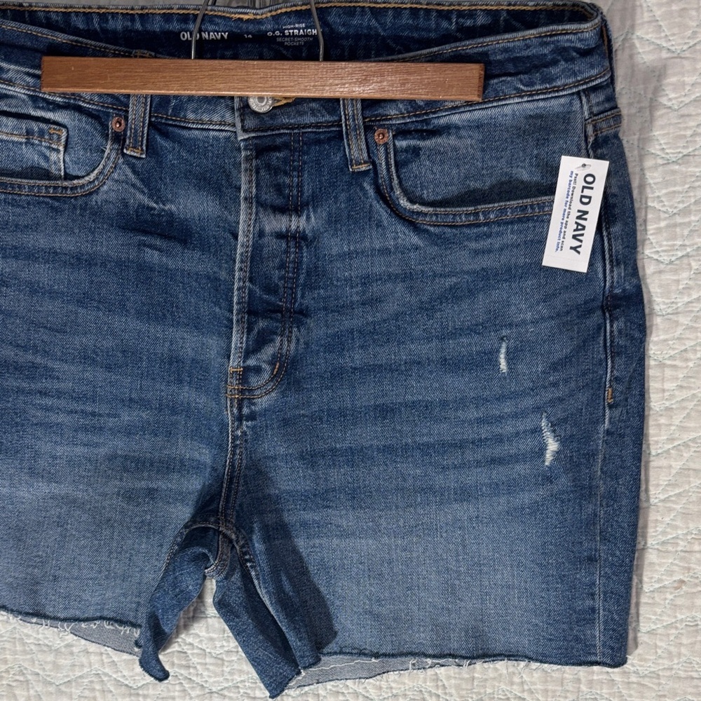 Old Navy Dark Blue Denim Jean Shorts - Picture 4 of 6